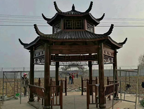 雙層六角涼亭
