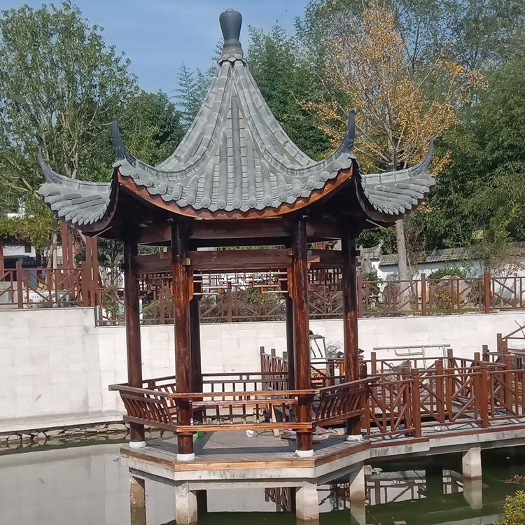 古建六角涼亭