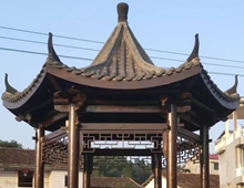 新農(nóng)村六角防腐木涼亭造價大概多少錢？