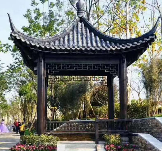四角古建涼亭