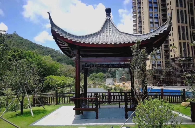 古建四角涼亭